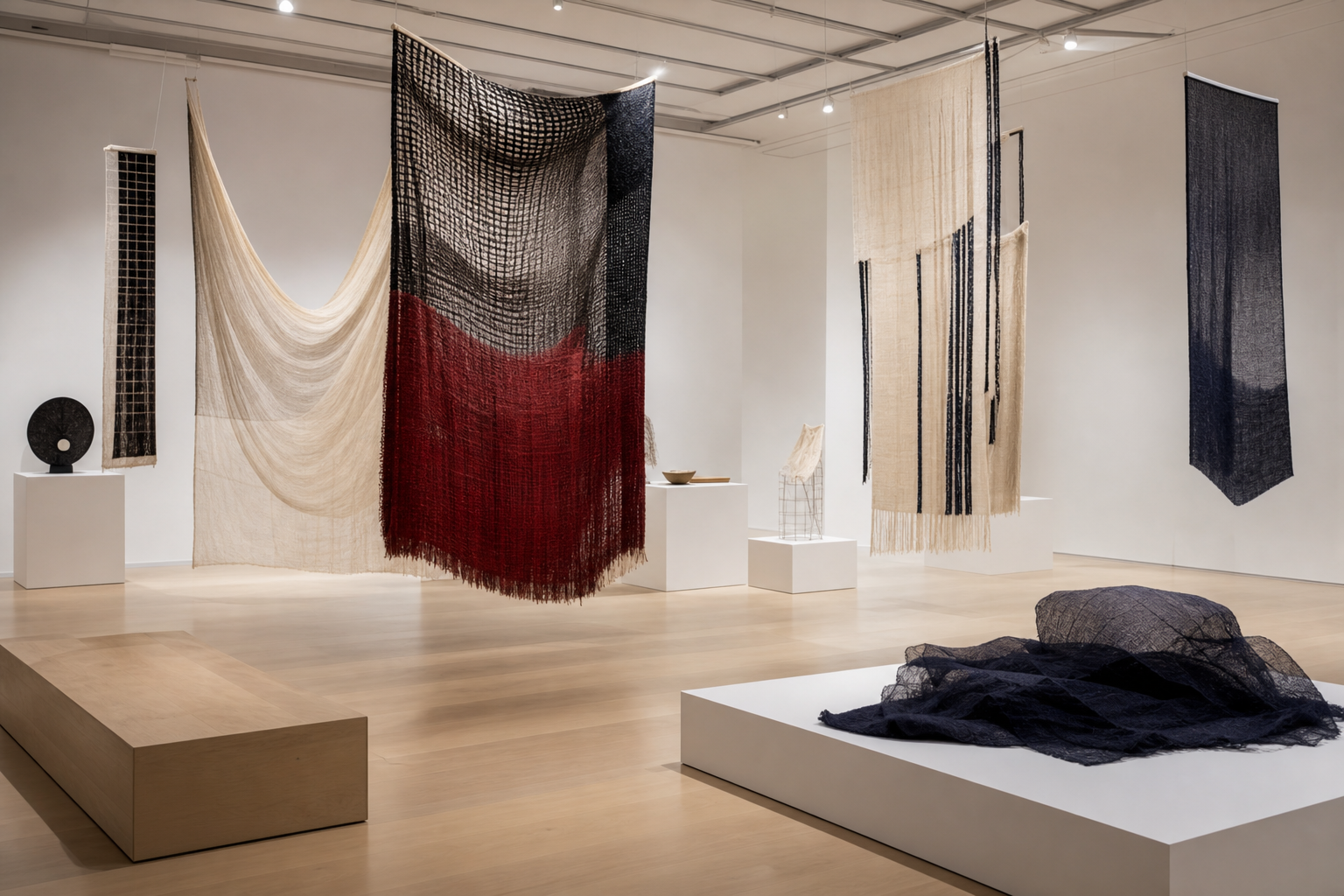 布を用いた現代アートの展示空間